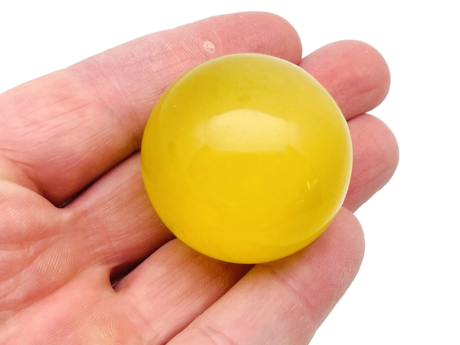 Gema Esférica Ojo de Gato Amarillo - Bola de Cristal - 40mm - BA1043