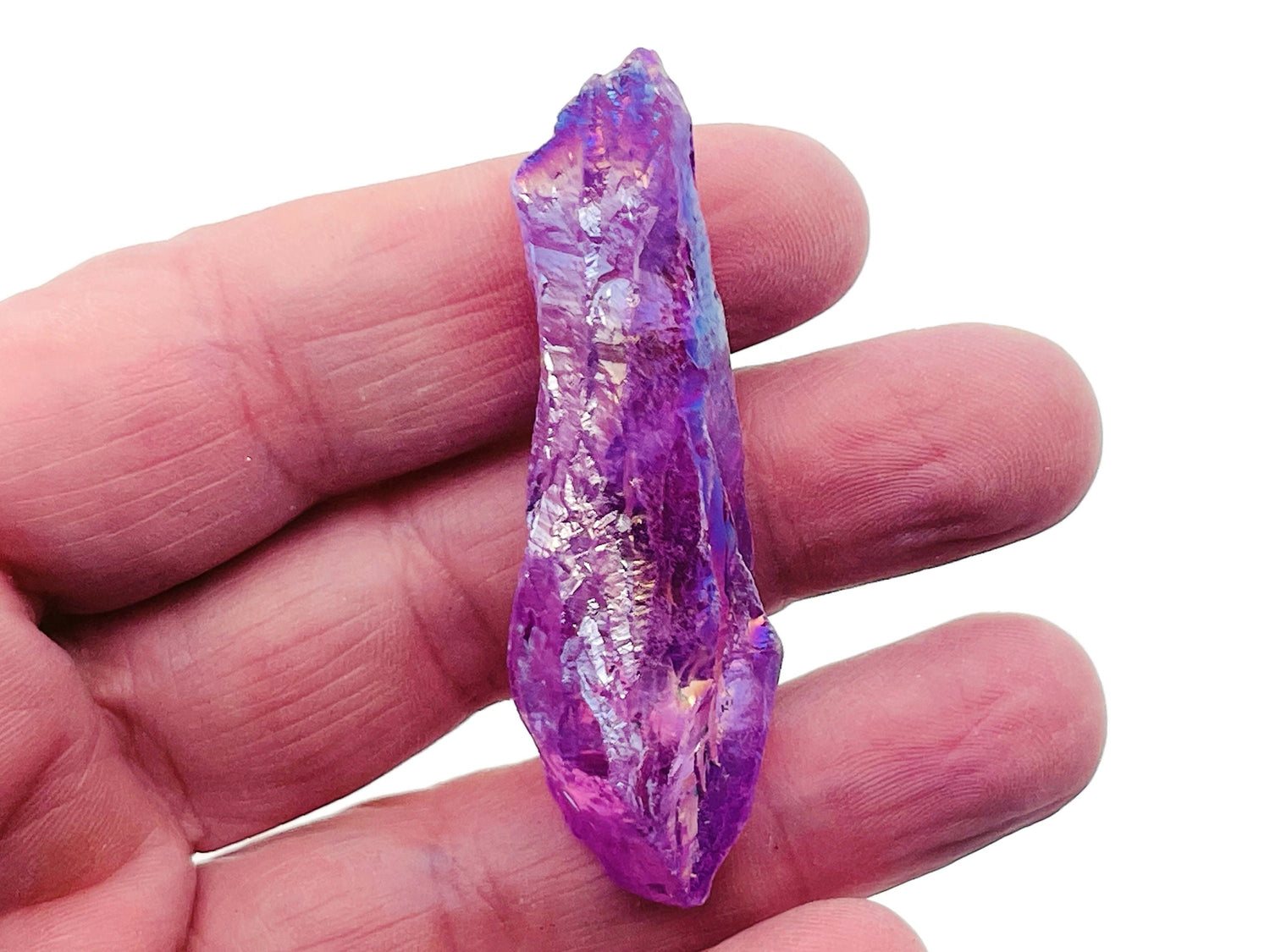 Purple Aura Quartz Point Gemstone - Raw Stone - RA1250