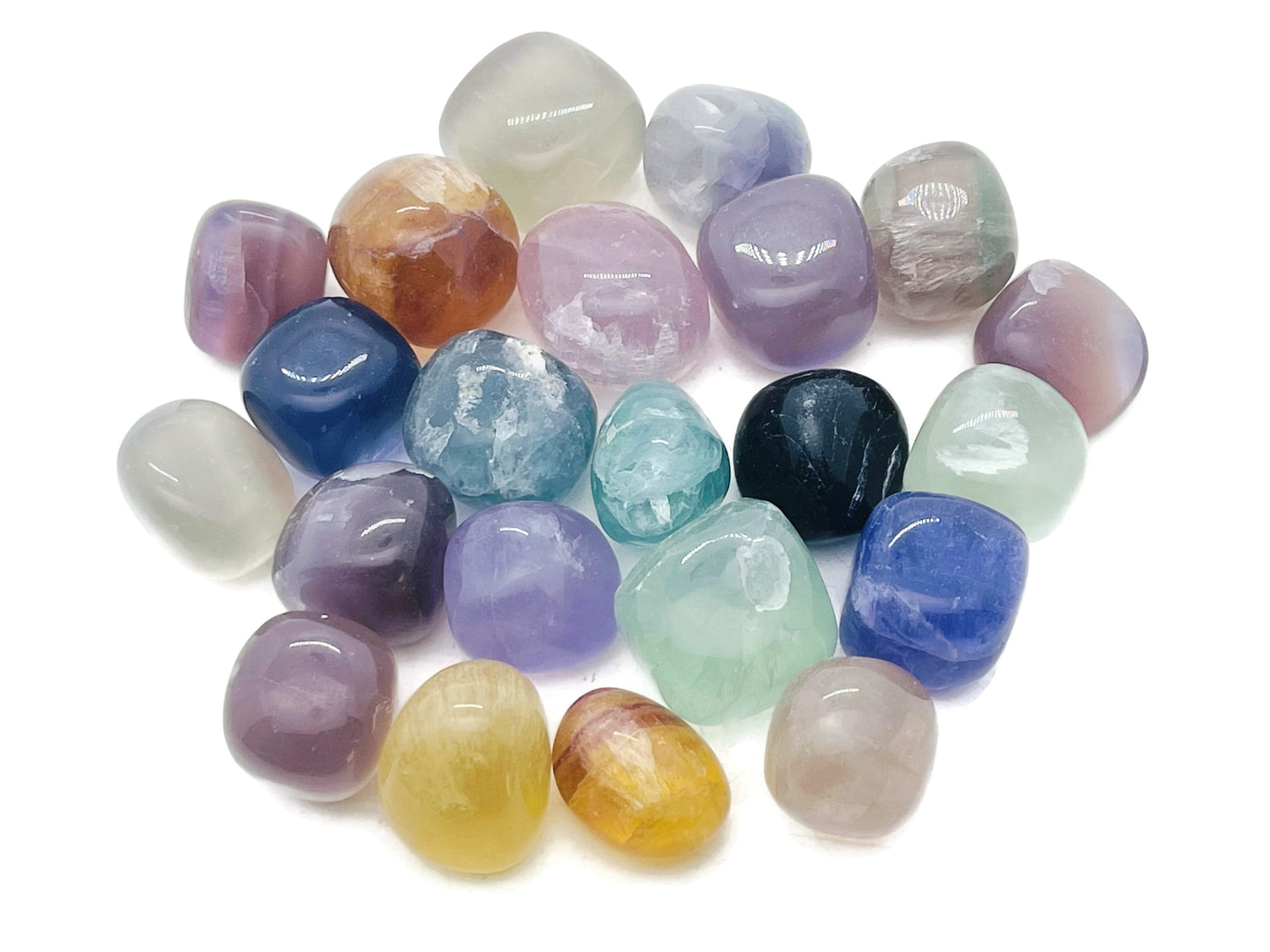 Pierre roulée de fluorite arc-en-ciel - Cristal de fluorite Colorgul - Création de cristaux - Pierre de cristal de fluorite ?€? TU1250
