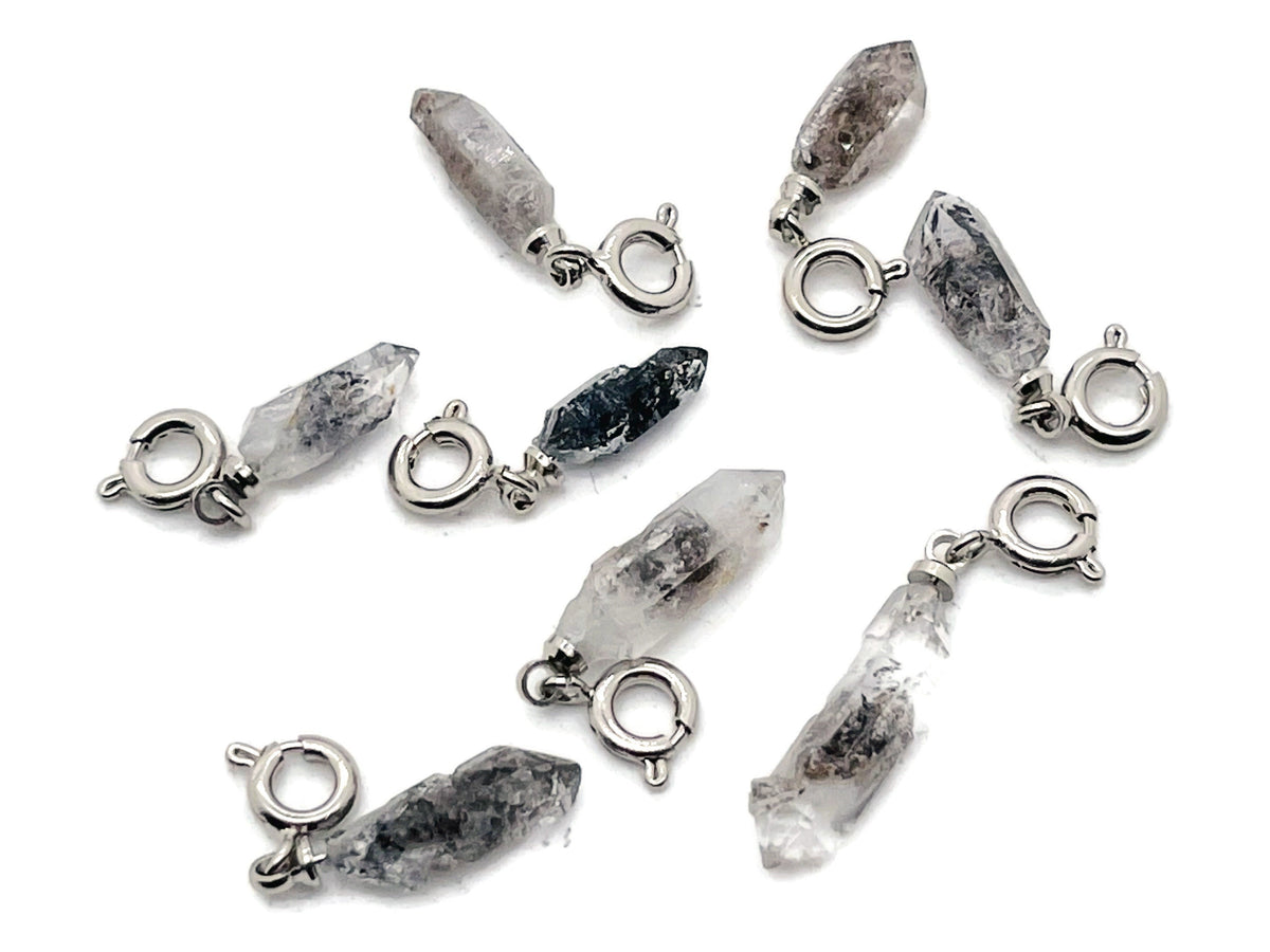 Herkimer Diamond crystal pendant from GemstoneGO, featuring a sparkling herkimer quartz stone in a jewelry-making setting.