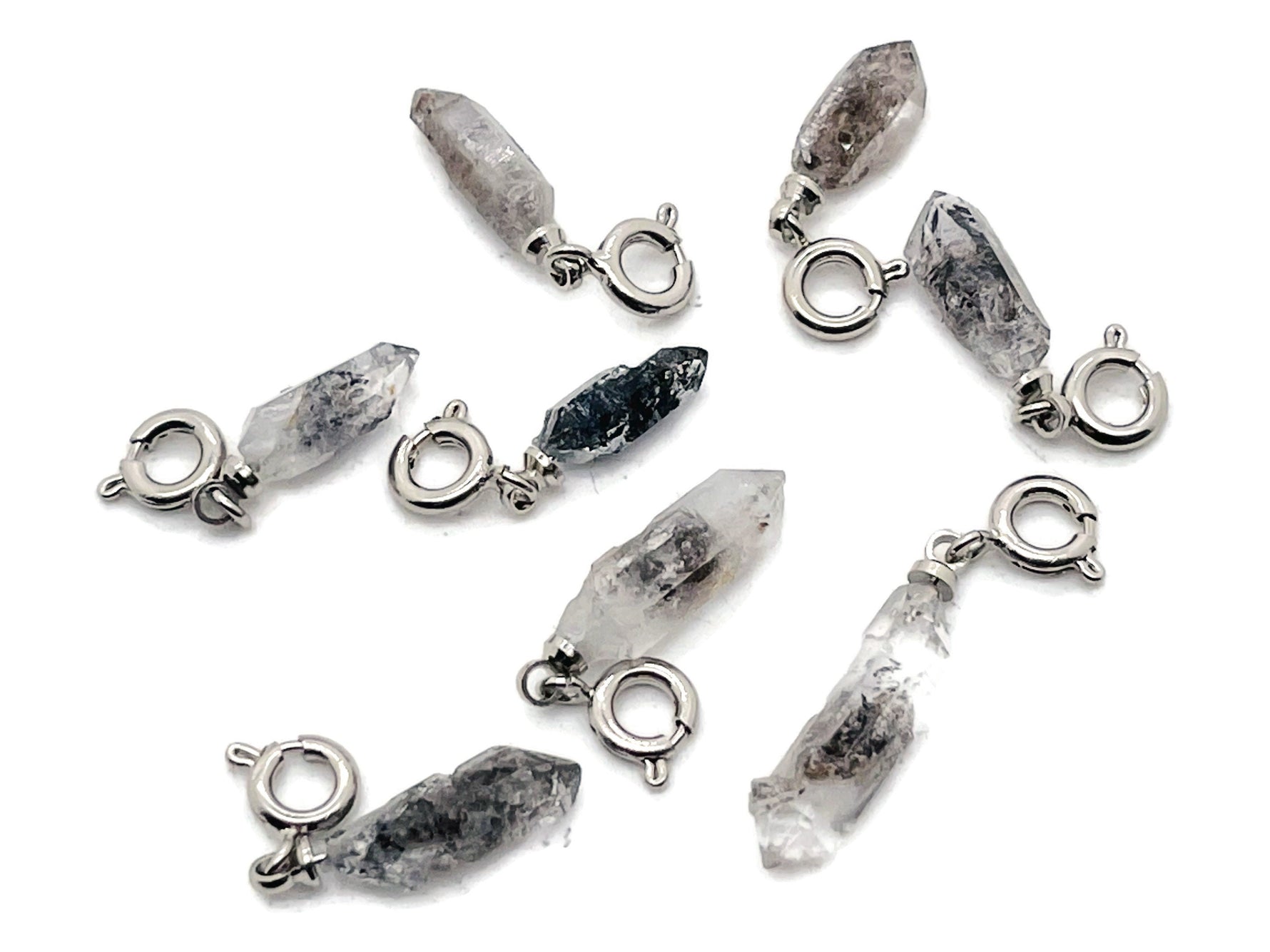 Herkimer Diamond crystal pendant from GemstoneGO, featuring a sparkling herkimer quartz stone in a jewelry-making setting.