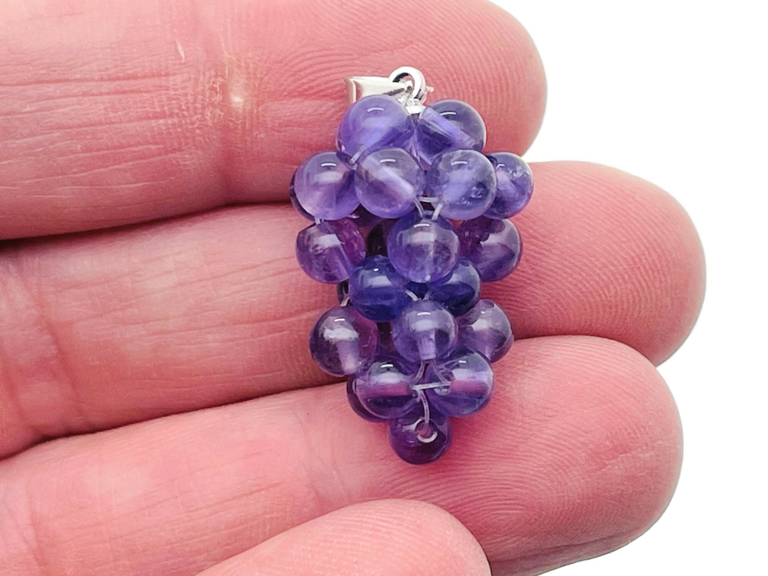 Amethyst Grape Crystal Pendant - Crystal Grape - Crystal Gifts - NC1208
