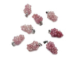 Strawberry Quartz Grape Crystal Pendant from GemstoneGO featuring a detailed crystal grape cluster design.