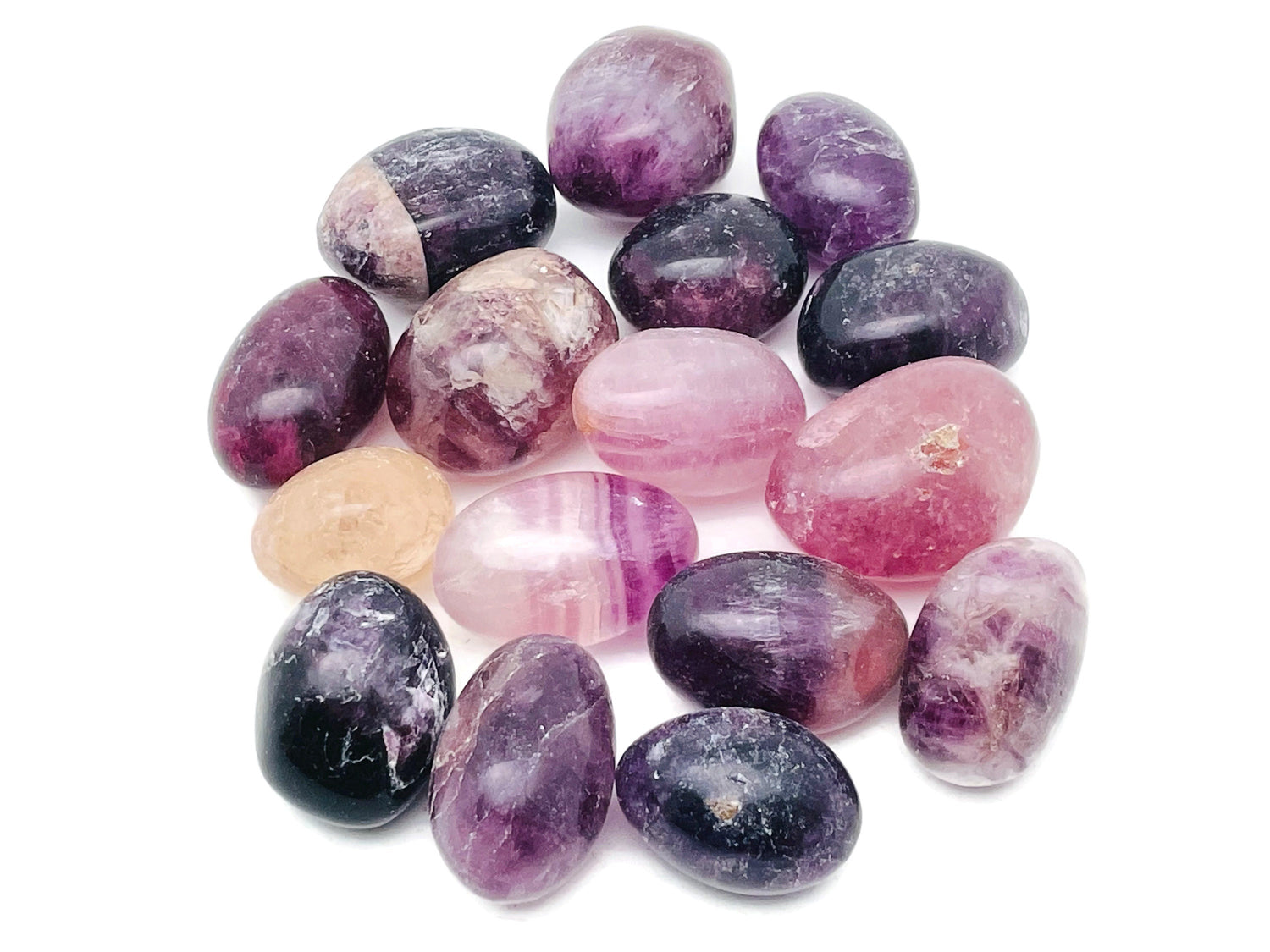Pierre roulée de fluorite violette ?€? Pierre de cristal violette - Pierre précieuse - Cristal ?€? Pierre de guérison ?€? TU1254