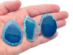 Agate slice drilled pendant from GemstoneGO, featuring a colorful geode crystal design for jewelry making and accessories.