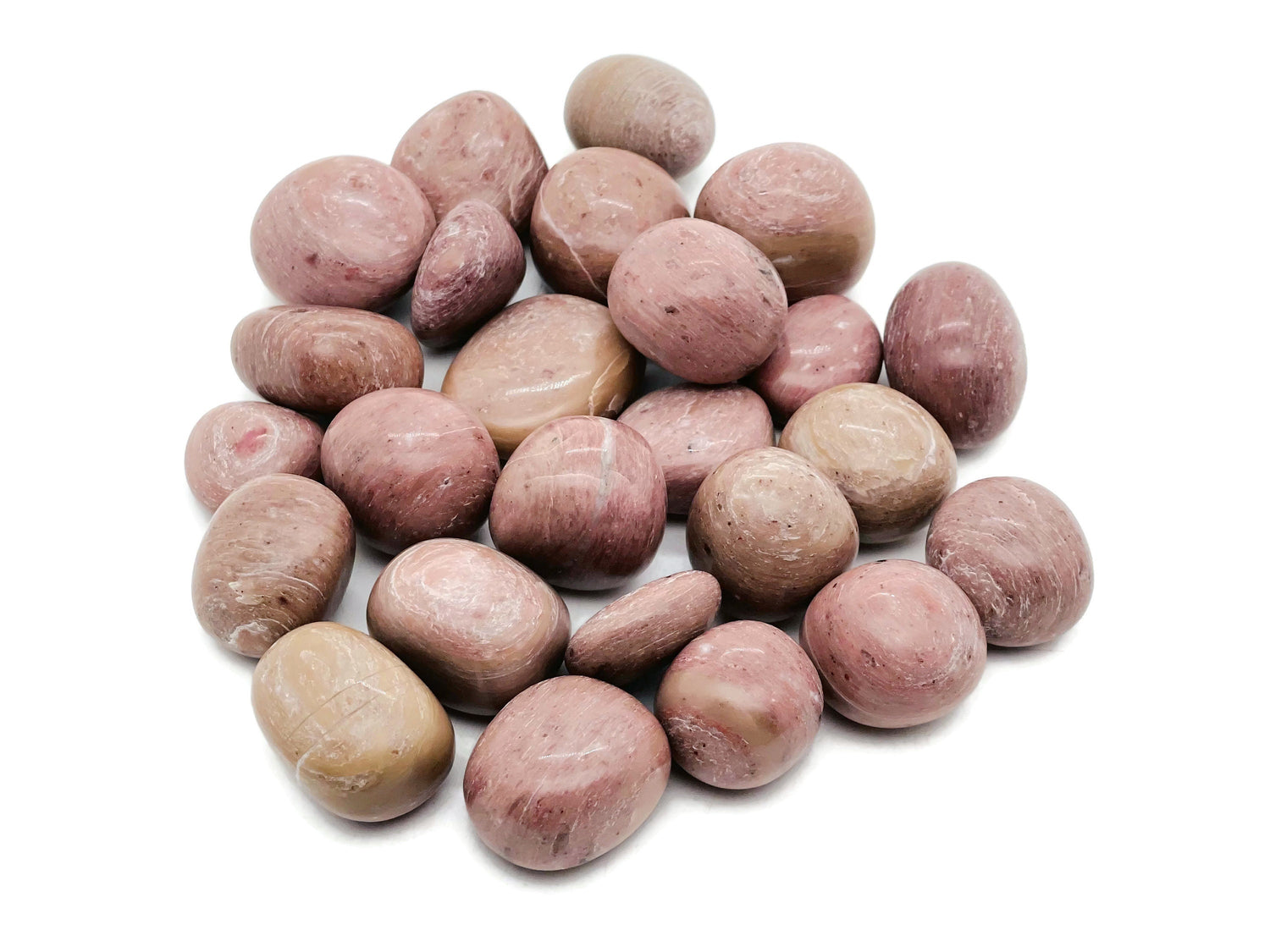 Pierre roulée en bois pétrifié rose ?€? Cristal rose ?€? Pierres précieuses en vrac - TU1262