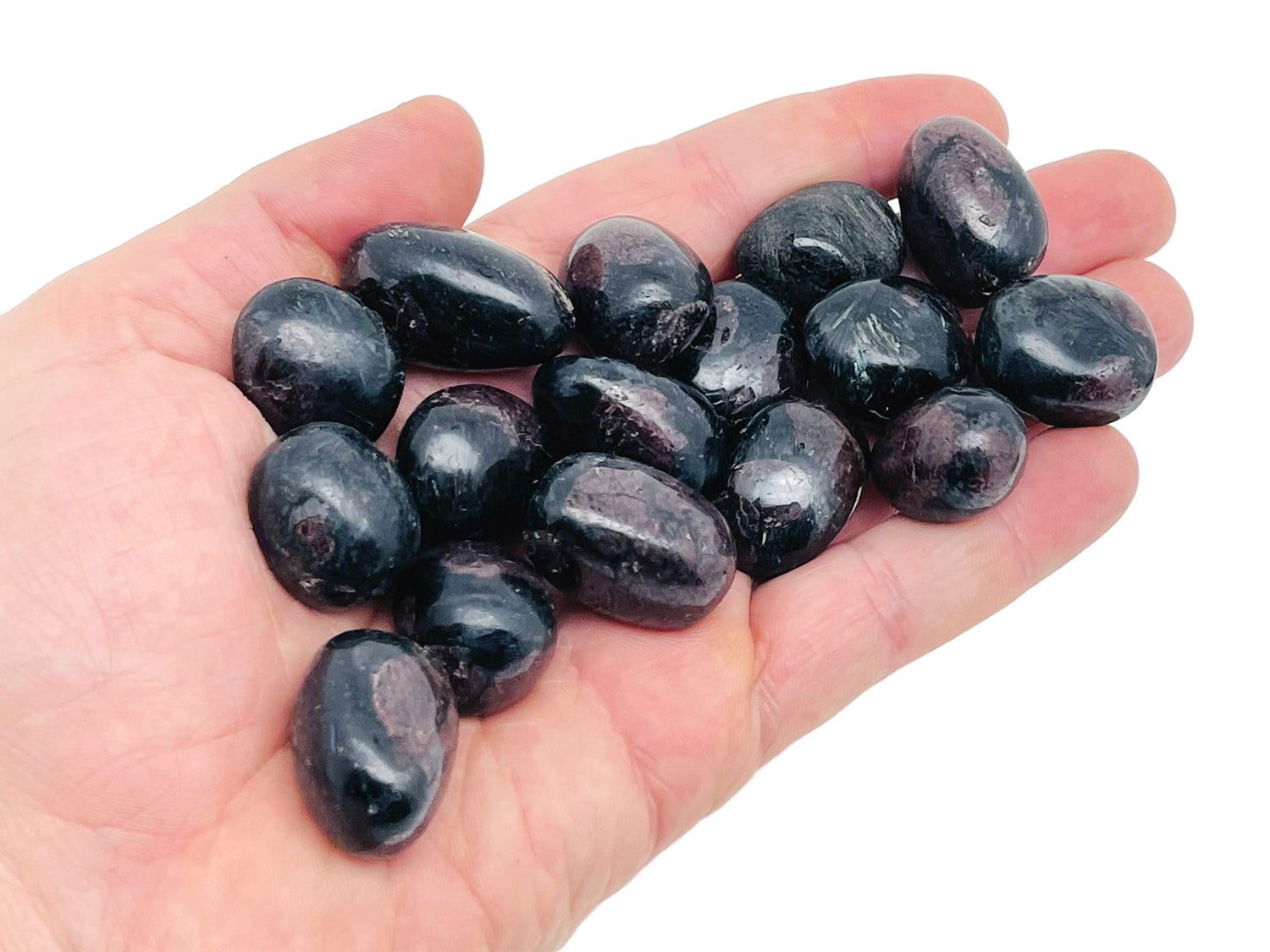 Garnet in Astrophyllite Tumbled Stone - TU1264