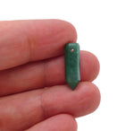 Aventurine crystal pendant with drilled point, showcasing green gemstone with natural inclusions and polished surface from GemstoneGO.