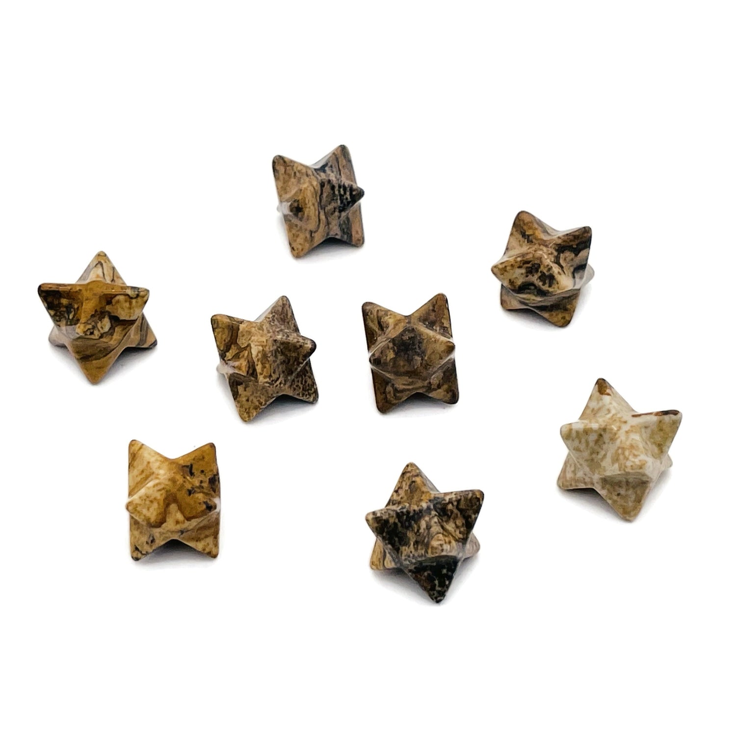 Picture Jasper Merkaba Star Crystal - Reiki Healing - 13mm - ME1028