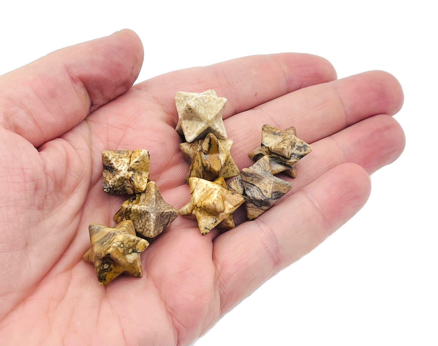 Picture Jasper Merkaba Star Crystal - Reiki Healing - 13mm - ME1028