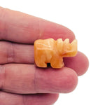 Handmade carved crystal rhino animal figure by GemstoneGO, 30mm, with colorful mixed gemstone details.