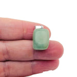 Aventurine tumbled gemstone pendant with smooth, polished green stone on a simple jewelry cord, from GemstoneGO.
