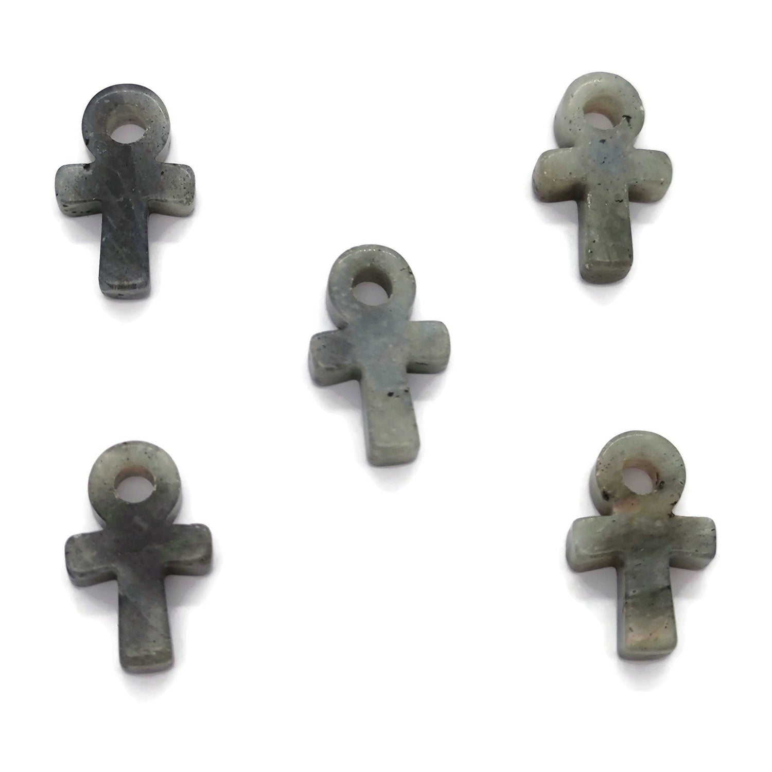 Labradorite Anka Crystal Carving - Gemstone Ankhs - 30mm - AN1004