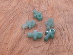 A 30mm Aventurine Anka crystal carving with gemstone Ankh design, showcasing green and natural stone details.