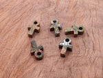 Unakite gemstone Anka crystal carving, 30mm, featuring detailed Ankh design, handcrafted by GemstoneGO for spiritual symbolism.