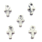 30mm Howlite Anka crystal carving featuring gemstone Ankh design, crafted by GemstoneGO, displayed on a neutral background.