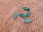 Aventurine angel wing crystal pendant with hole charm, showcasing the detailed green gemstone wing design.