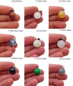 Round crystal ball pendant by GemstoneGO, a sparkling gemstone jewelry making accessory with a polished, clear crystal finish.