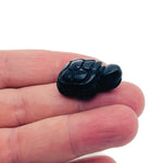 Handmade 30mm crystal turtle figurine by GemstoneGO, carved gemstone animal sculpture in various mixed colors.
