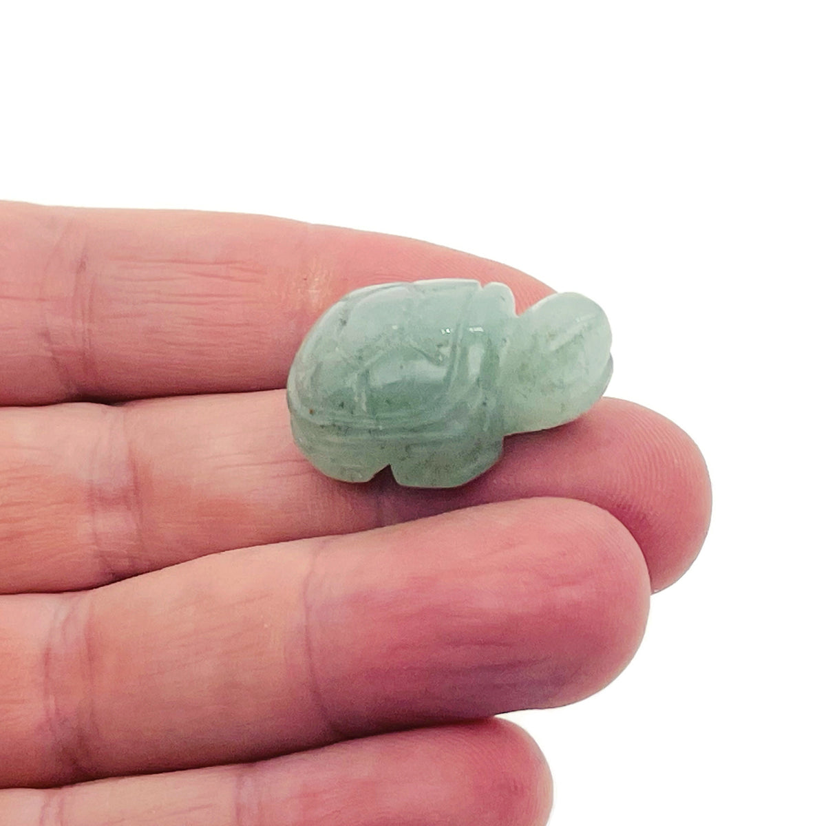 Handmade gemstone crystal turtle figurine, 30mm carved animal sculpture with colorful mixed stones by GemstoneGO.