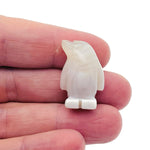 Handmade 30mm gemstone crystal penguin animal figure by GemstoneGO, carved and polished with a mix of colorful crystals.