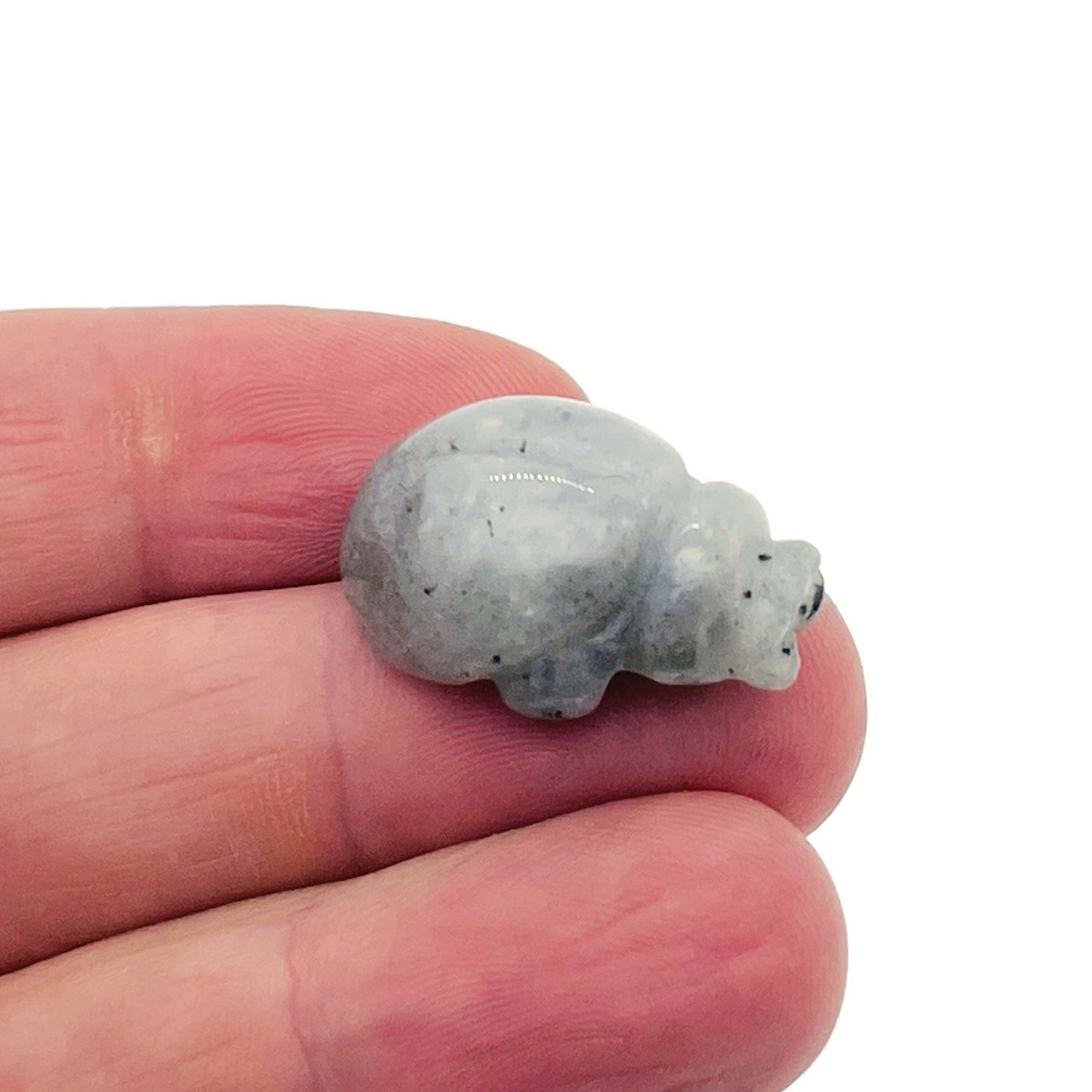 Handmade 30mm crystal ladybird carved gemstone animal figure by GemstoneGO, featuring colorful mixed stones and detailed craftsmanship.