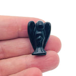 Handmade crystal angel animal figure carved from gemstones, 30mm, featuring a unique mixed gemstone design by GemstoneGO.