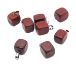 Red Jasper tumbled crystal pendant from GemstoneGO, showcasing a smooth, polished red jasper stone on a simple cord.
