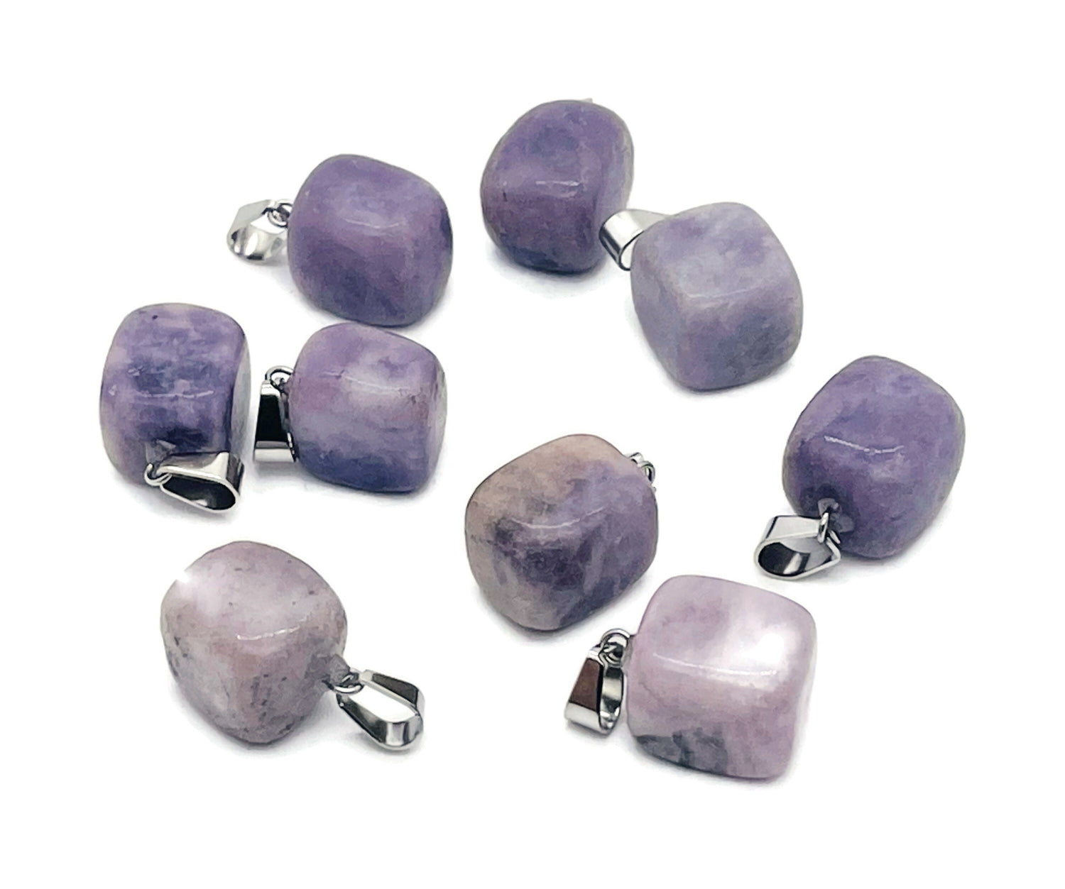Lepidolite Tumbled Gemstone Pendant - Pendants of Surprise - NC1033