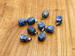Blue Spot Jasper gemstone pendant by GemstoneGO, featuring a polished crystal with vibrant blue and brown spot patterns.