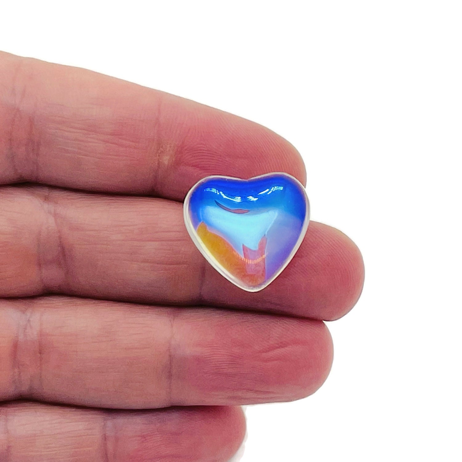 Aura Heart Gemstone - 25mm - HE1287
