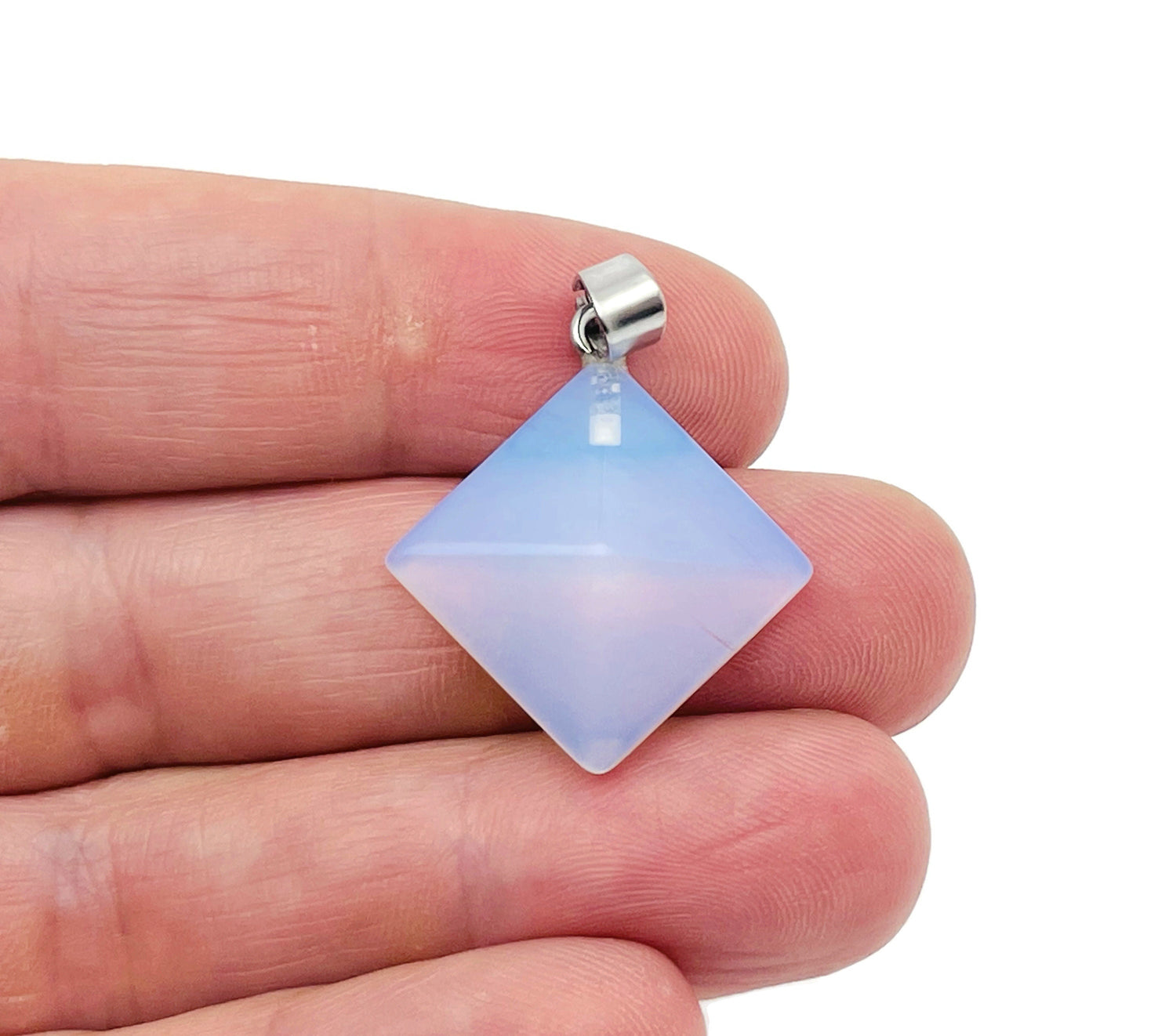 Opalite Pyramid Gemstone Pendant - Natural Gemstone Jewelry - NC1375