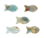 Amazonite fish gemstone pendant featuring a Pisces zodiac hole crystal, crafted by GemstoneGO.