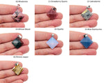 Natural pyramid-shaped gemstone pendant from GemstoneGO, featuring vibrant healing crystals for women, perfect for Reiki and good luck.