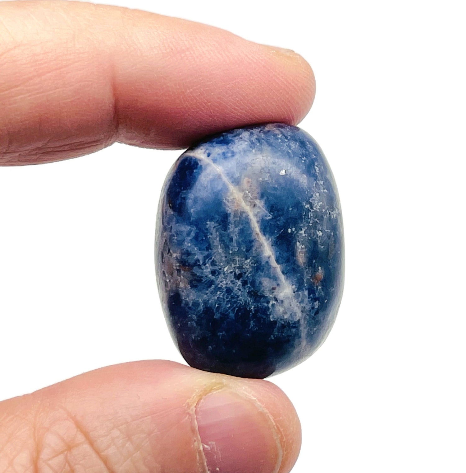 Pierre roulée de sodalite - Pierre précieuse sodalite - Cristaux de méditation - Pierre porte-bonheur bleue ?€? TU1273
