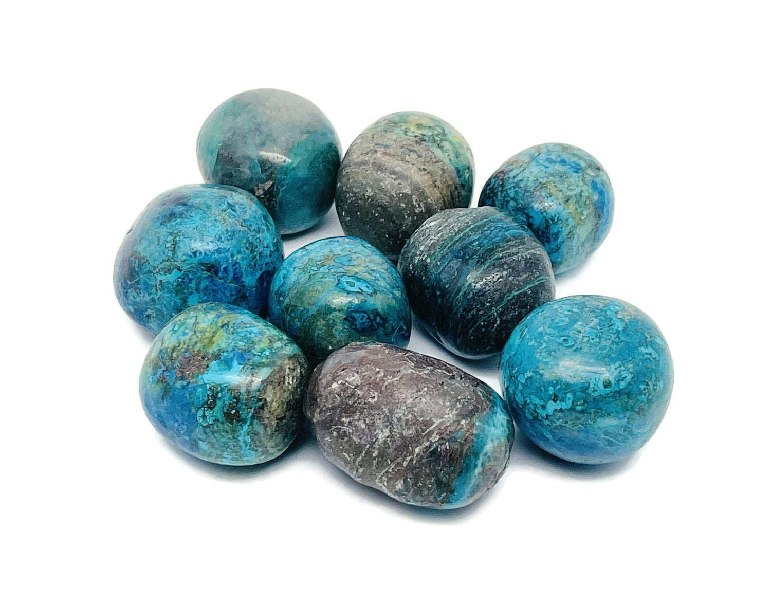 Pierre roulée d'azurite - Cristal d'azurite poli - Pierre précieuse métaphysique naturelle - Azurite malachite roulée - Pierre de guérison - TU1276