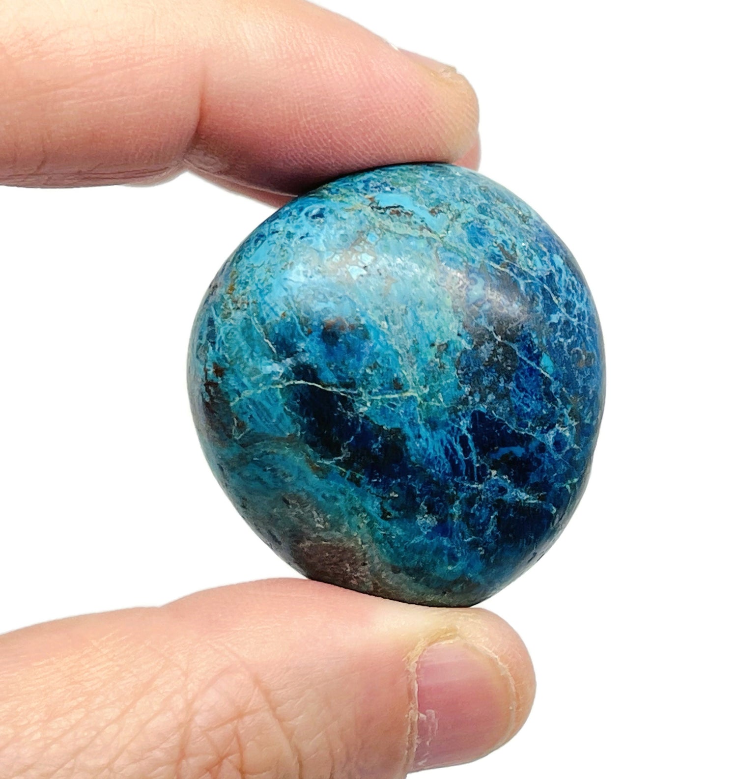 Pierre roulée d'azurite - Cristal d'azurite poli - Pierre précieuse métaphysique naturelle - Azurite malachite roulée - Pierre de guérison - TU1276