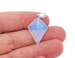 Opalite triangle gemstone pendant from GemstoneGO, featuring a geometric design and polished finish.