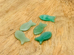 Aventurine fish-shaped gemstone pendant featuring a Pisces zodiac hole crystal, crafted by GemstoneGO.