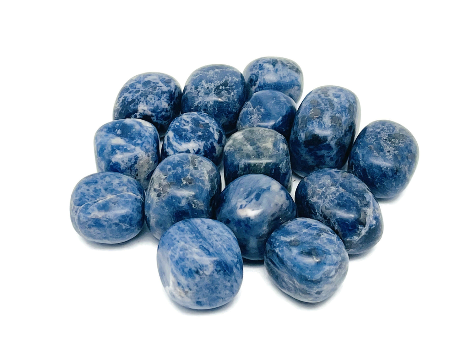 Pierre roulée de sodalite - Pierre précieuse sodalite - Cristaux de méditation - Pierre porte-bonheur bleue ?€? TU1273