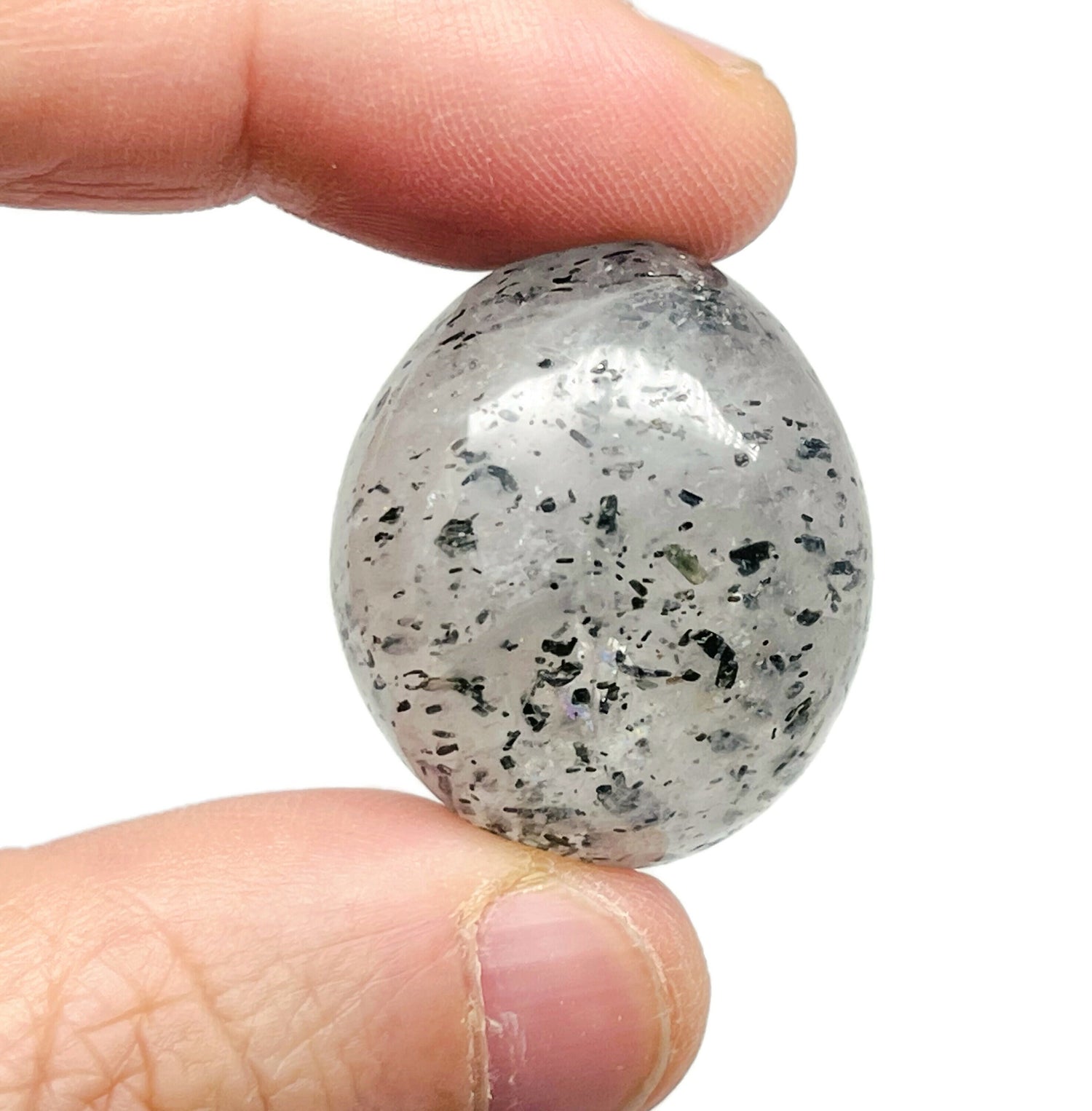 Quartz fruit du dragon (quartz pitaya) roulé - Pierre de cristal - Quartz rutile - Pierre de guérison - TU1275