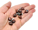 Mini mahogany obsidian heart pendant from GemstoneGO, featuring a polished gemstone crystal charm.