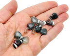 Mini African Bloodstone heart pendant by GemstoneGO featuring a polished bloodstone crystal with a silver bail.