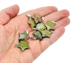 Unakite star-shaped crystal pendant from GemstoneGO, ideal for jewelry making and gemstone jewelry accessories.