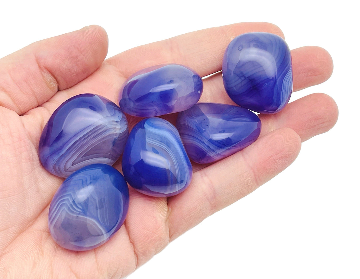 Pierre roulée d'agate sardonyx violette ?€? Agate sardonyx naturelle ?€? Cadeaux ?€? Agate aux vertus curatives - TU1301