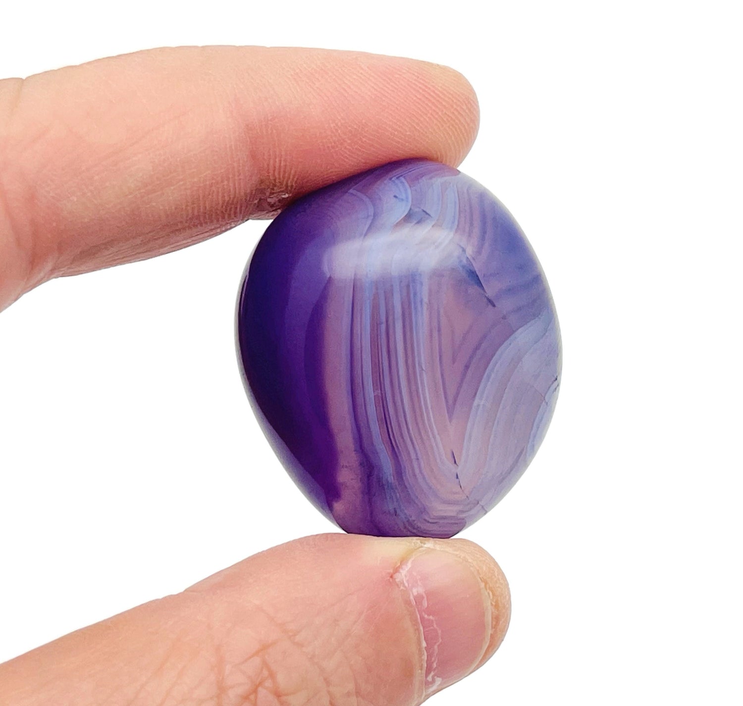 Pierre roulée d'agate sardonyx violette ?€? Agate sardonyx naturelle ?€? Cadeaux ?€? Agate aux vertus curatives - TU1301