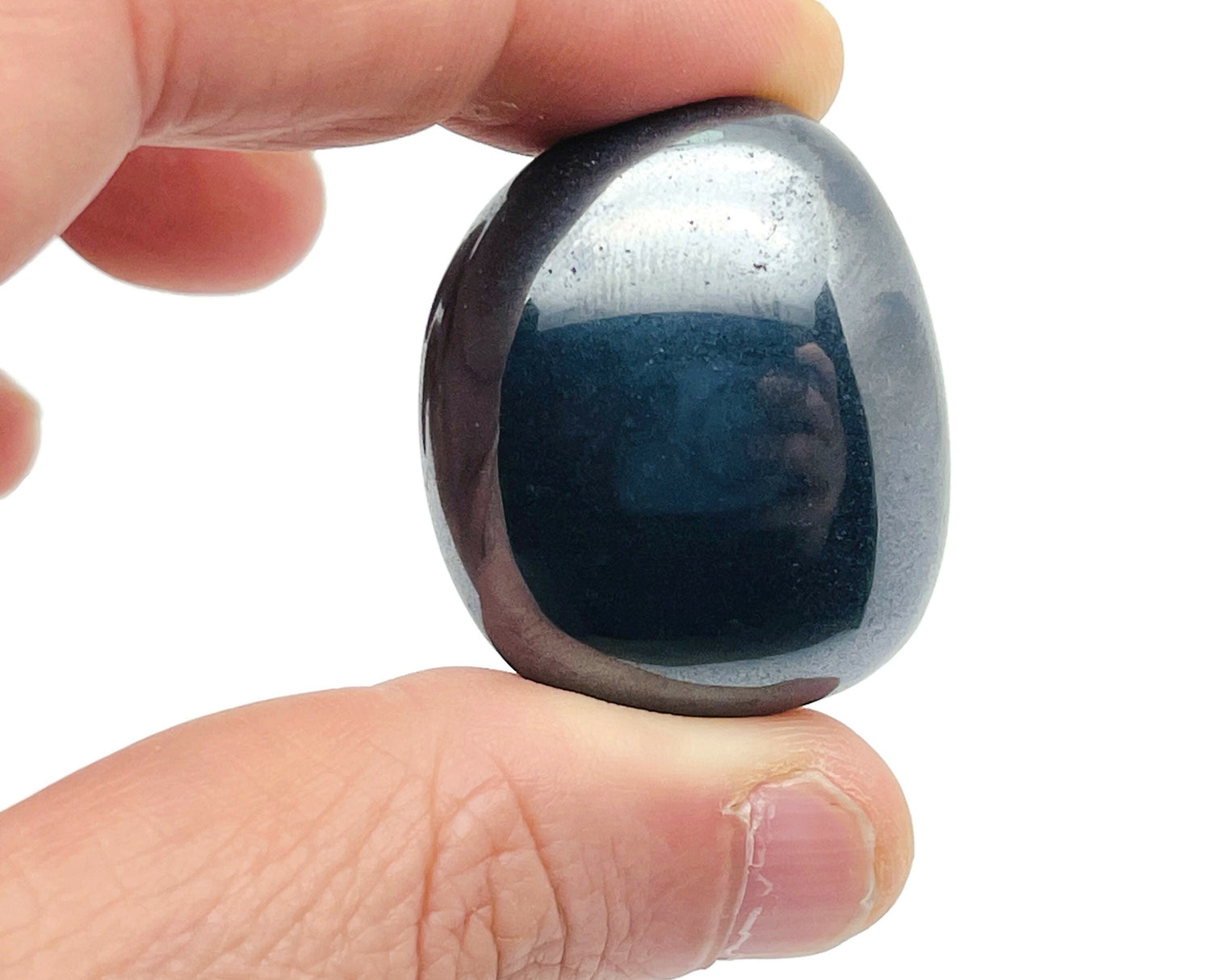 Pierre roulée d'hématite ?€? Grand pendentif en cristal d'hématite ?€? Pierre d'hématite naturelle ?€? Purifie les énergies négatives ?€? Pierre précieuse d'hématite ?€? TU1266