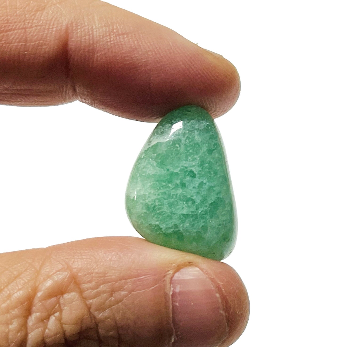 Pierre roulée de quartz vert fraise - Cristaux verts - Pierres de guérison - Guérison du cœur ?€? TU1302
