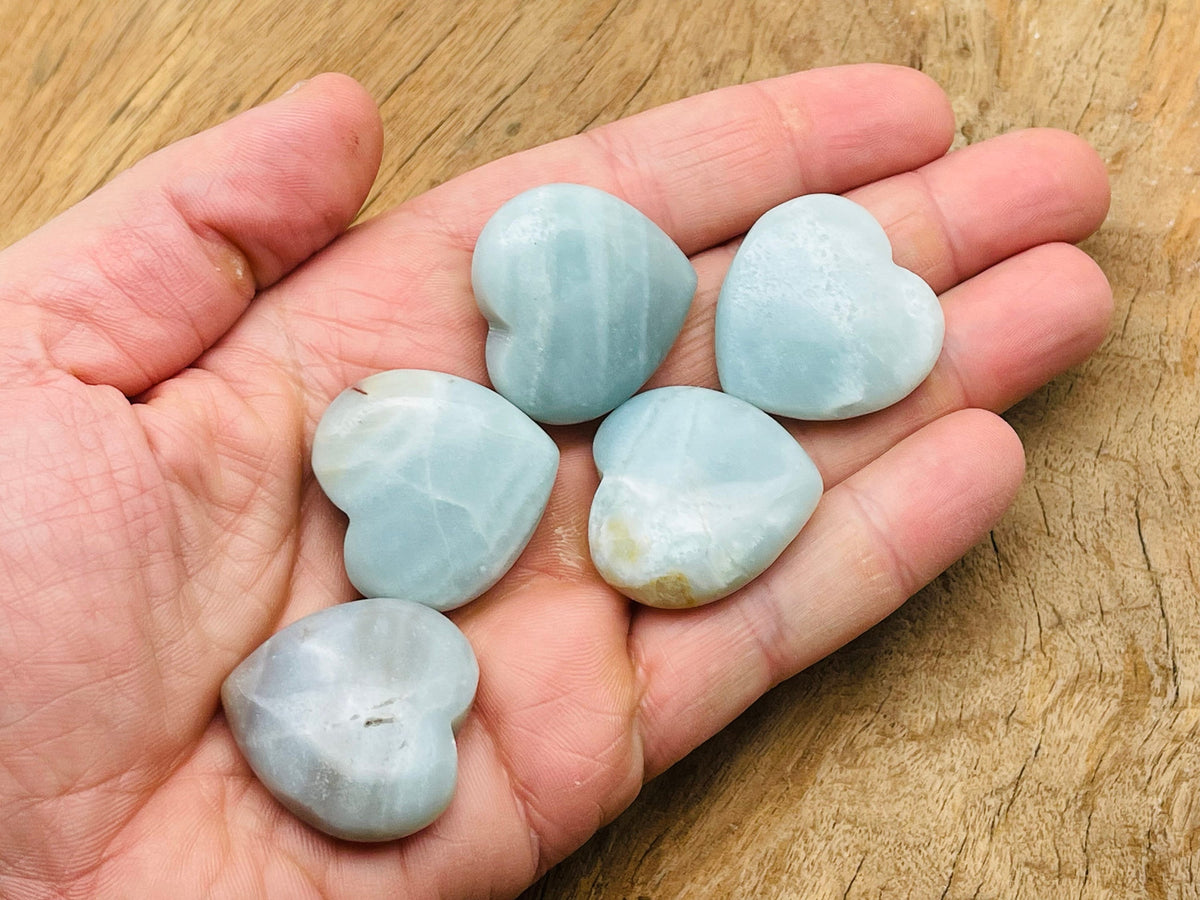 Amazonite heart-shaped gemstone, 30mm, from GemstoneGO, showcasing vibrant blue-green color and polished surface.