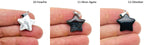 Star-shaped crystal pendant from GemstoneGO, jewelry making supplies, with a sparkling clear gemstone and silver-tone setting.